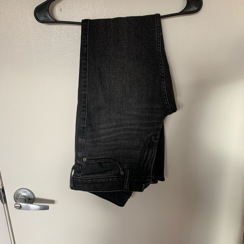 Tag # 53 - Abercrombie and Fitch black jeans 30X 30 flex super skinny